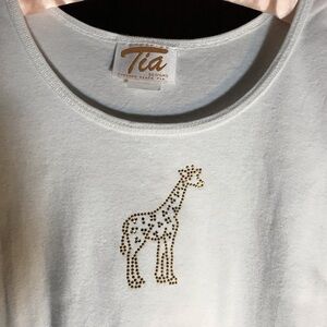 Vintage Tia Bling Giraffe Tank